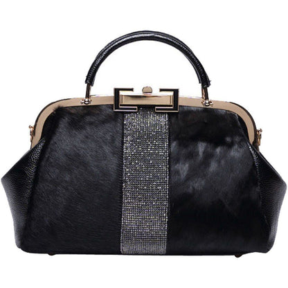 Soft Leather Purse Handbag Clip Fashion Shoulder Bag Messenger Pouch Cotton 1 PC