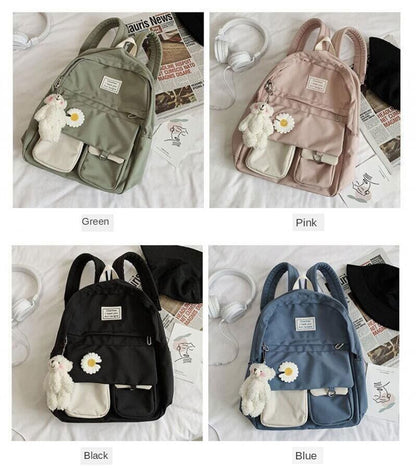 Women Backpack Pendant Nylon WomenS Rucksack CollegeTeenage Girls Bagpack
