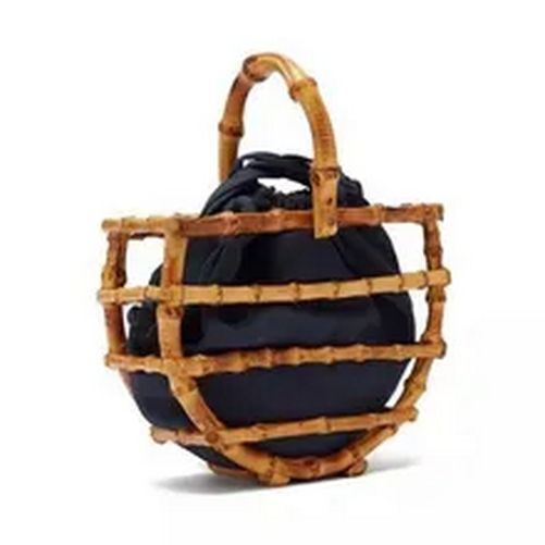 Handmade Tassel Half Moon Bamboo Women's Bamboo Handbags Ladies Fashion Beach