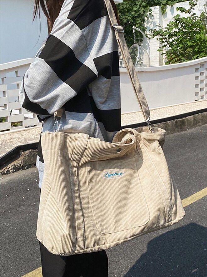 Winter Teenager Textile Bag Fabric School Book Laptop Pouch Side Bag
