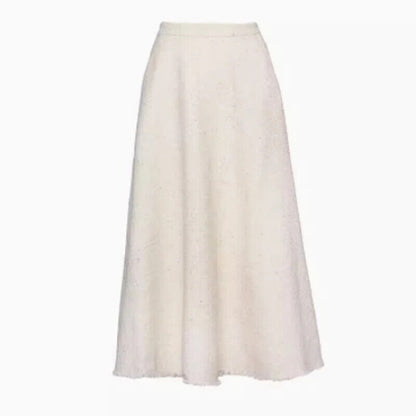 Beige Jacket + Skirt Set Set Women's Suit 2-Piece Set