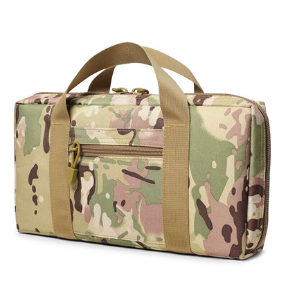 Tactical Pistol Gun Storage Case Handgun Bag Shooting Range with Magazine Pouch