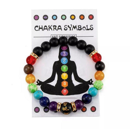 Pulsera De 7 Chakras Para Hombre Y Mujer, Cristal Natural, Curación De Ansiedad,