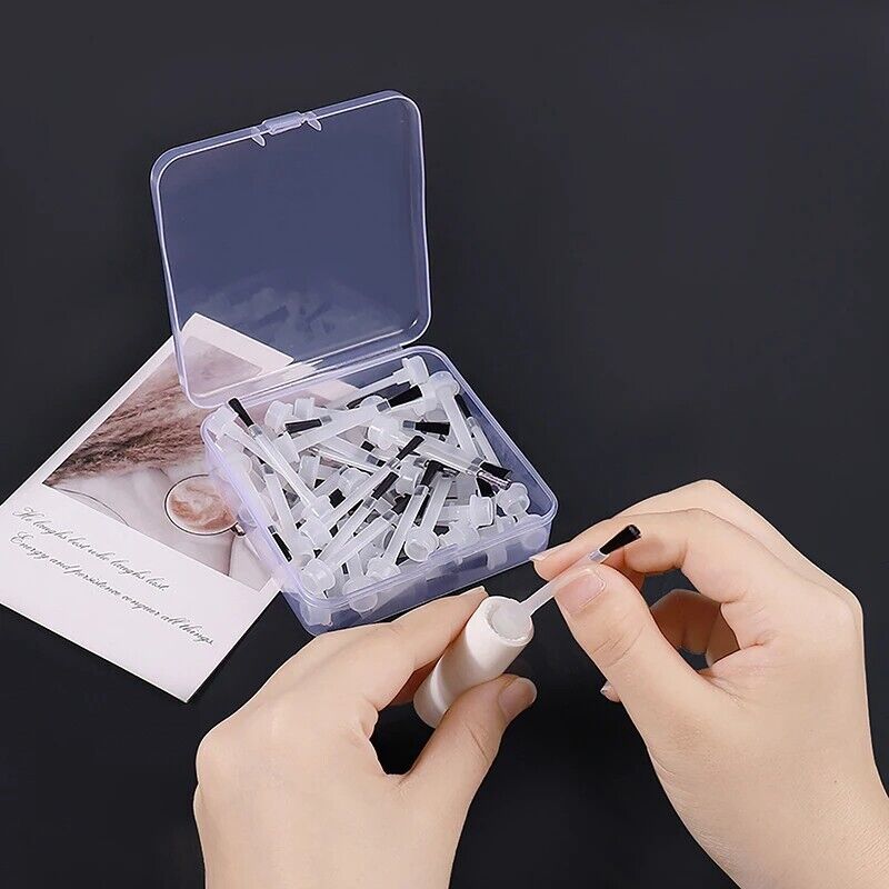 Nail Polish Brush 50 Pcs Plastic Disposable Bottle Accessories Replacement Parts
