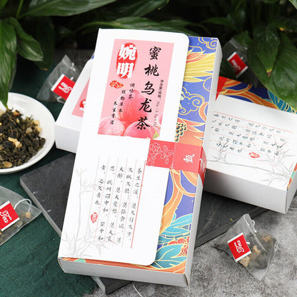 婉明 Peach Oolong Tea Flavored Tea Tea Substitute Tea Triangle Bag Tea