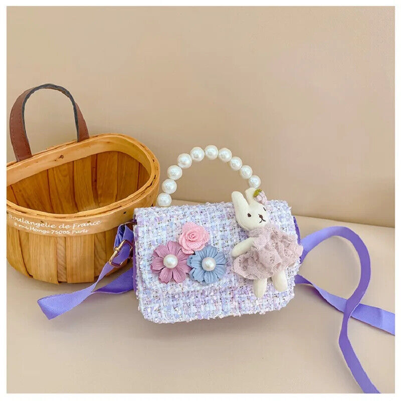 Children Wallet Bag Girl Classic Handbag Flower Kid Money Bag Baby Shoulder Bag