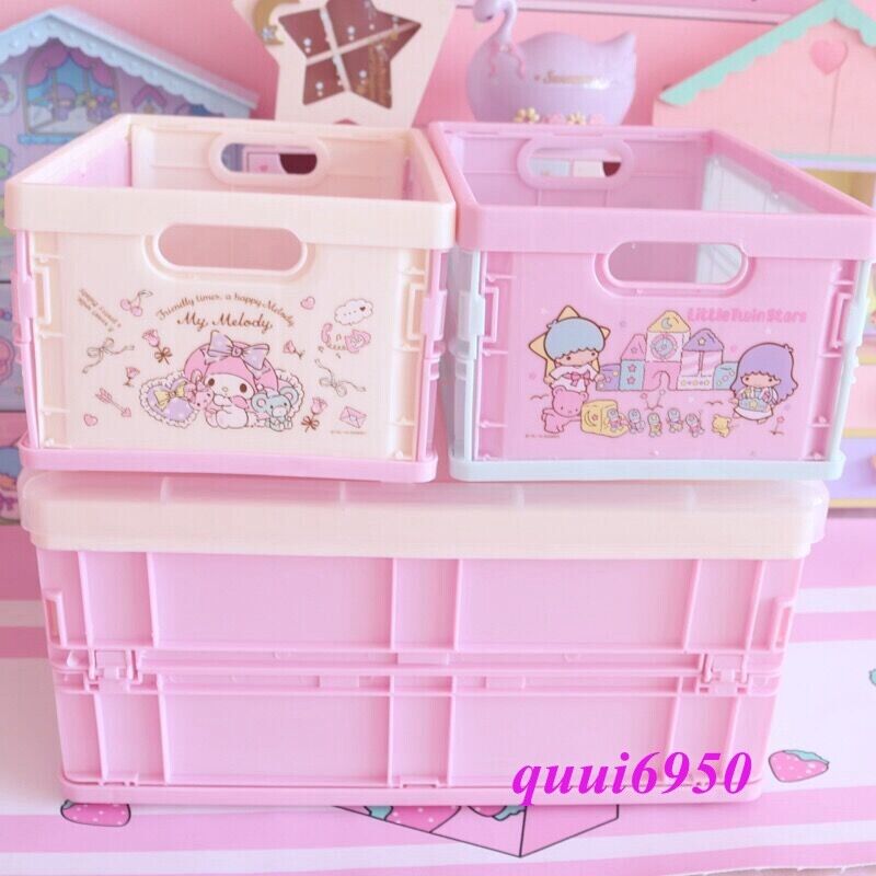 Kuromi Cinnamoroll Hello Kitty My Melody Foldable Storage Box Cube Organizer
