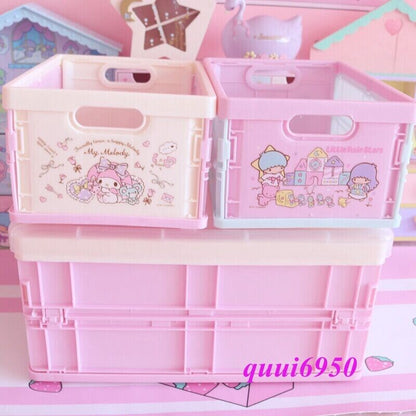 Kuromi Cinnamoroll Hello Kitty My Melody Foldable Storage Box Cube Organizer