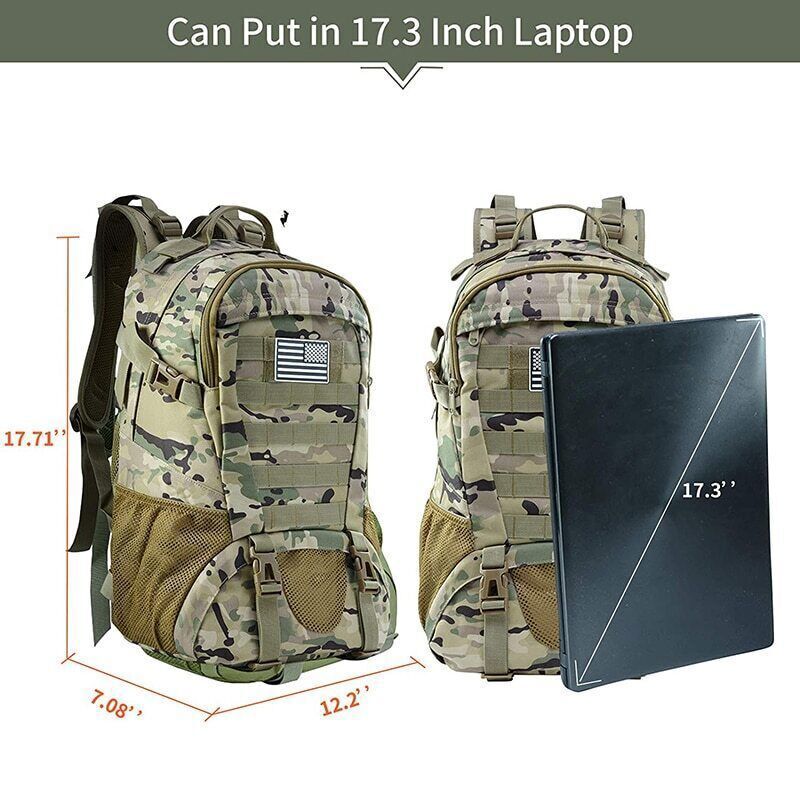 35L Military Tactical Backpack Rucksack Travel Camping Hunting Climbing Bags