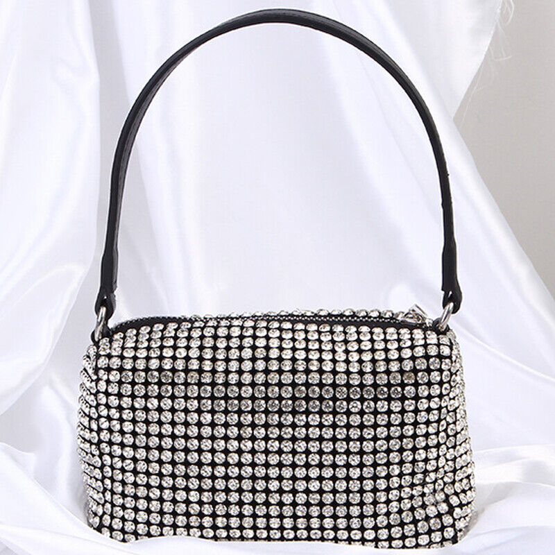 Lady's Elegant Evening Dress Bag Party/Cocktail Full Diamond Tote Shoulder Bags