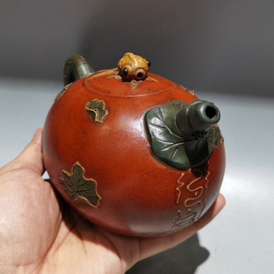 Chinese Yixing Purple Clay Teapot Tea Set Pot Zisha Ceramic Cute Decor Figurine