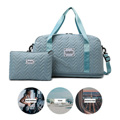 Extensible Dry Wet Separation Handbag Shoulder Bag Waterproof Travel Yoga Sports