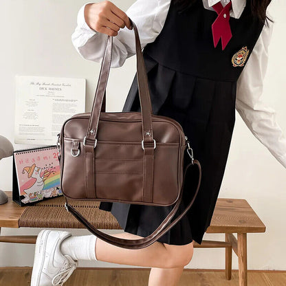 Student Bag Handbag School Student Bag Shoulder Bag PU Women's Computer Bag