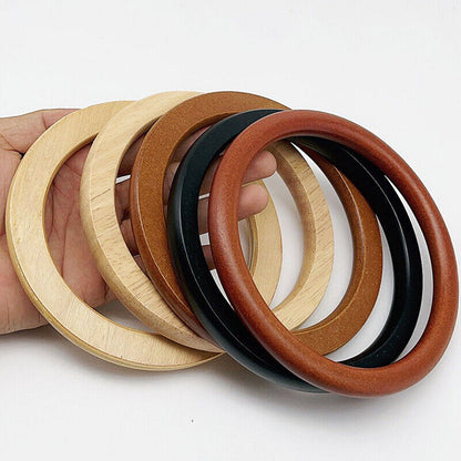 Solid Wood Handle Replacement DIY Handmade Woven Bag Purse Handbag Bag Handles