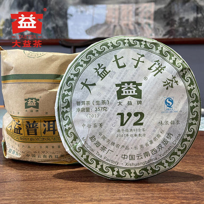 TAETEA V2 Sheng Puerh Dayi Batch 701 Raw Puer Menghai Tea Cake 357g