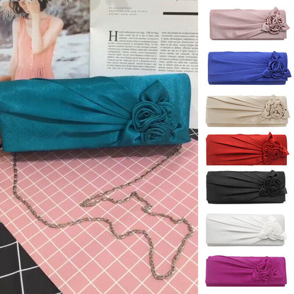 Banquet Bag Chain Handbag Clutch Purse Bridal Clutch Dinner Bag Imitation Silk