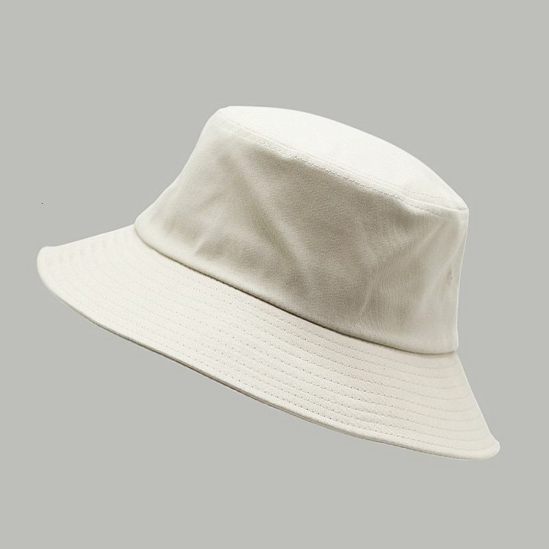 Sun Hats Man Women Blank Fisherman Pure Cotton Cap Plus Size Bucket Flat Adult