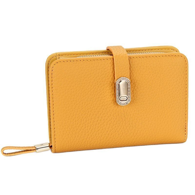 Wallet Genuine Leather Short Wallet Multi Card Slot Zipper Zero Wallet Card Bags