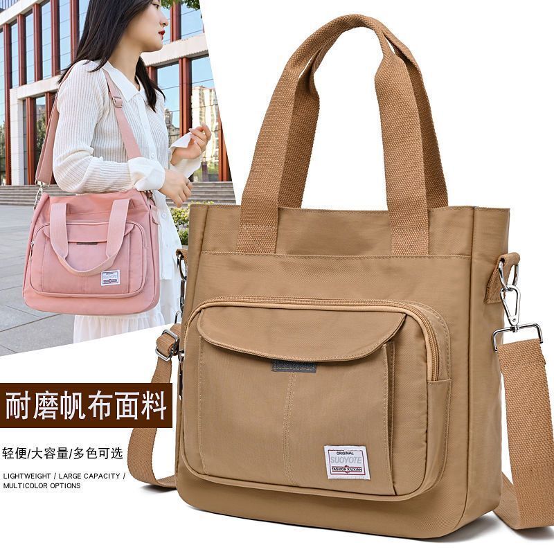 Canvas Bag High-capacity Nylon Messenger Purse Handbag Polyester Shoulder Pouch