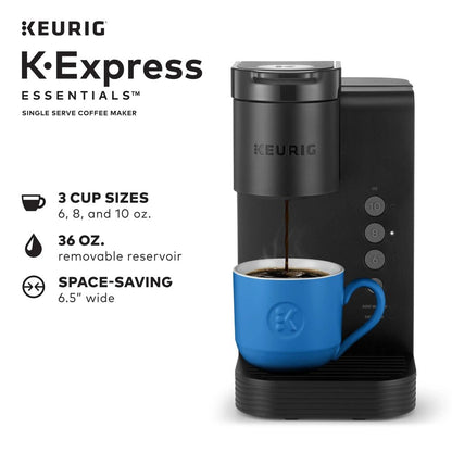 Keurig K-Express Essentials Single-Serve K-Cup Pod Coffee Maker,Black Color
