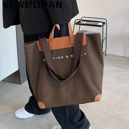 Canvas Handbag Summer Soft Shoulder Handbag Travel Tote Shopper Bags Travelling