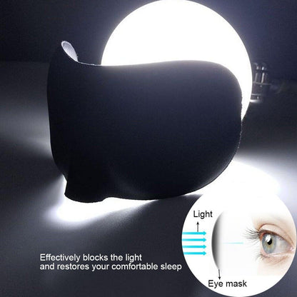 3D Sleep Mask Silk Men Women Dry Eye Mask Sleeping Padded Shade Cover Blindfold