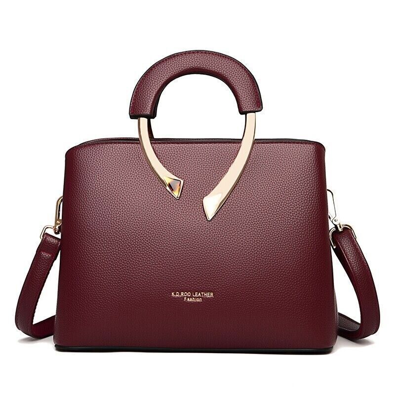 High Quality Leather Luxury Vintage Messenger Women Crossbody Shoulder Handbags