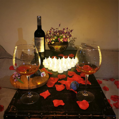 meSiYacu Led Tea Lights, Battery Light, Flameless Tealight Candles White