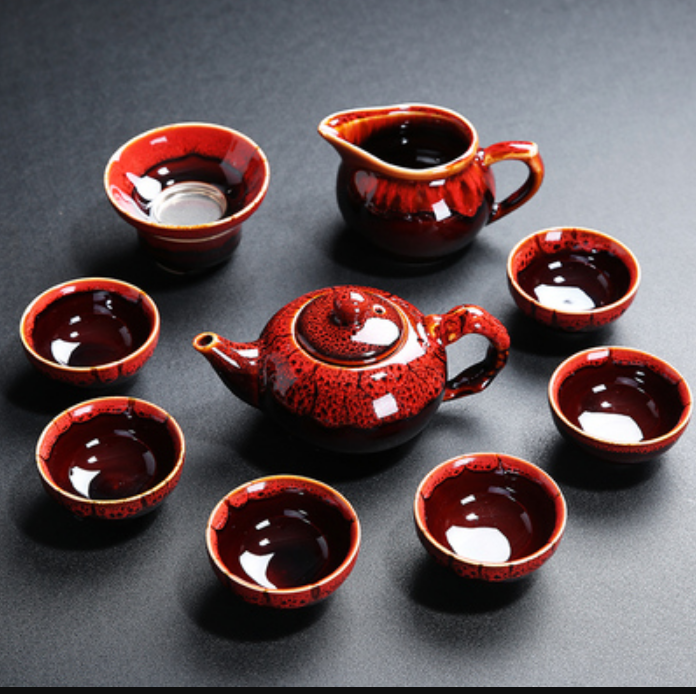 Household ceramic kiln Kung Fu small tea cup set
