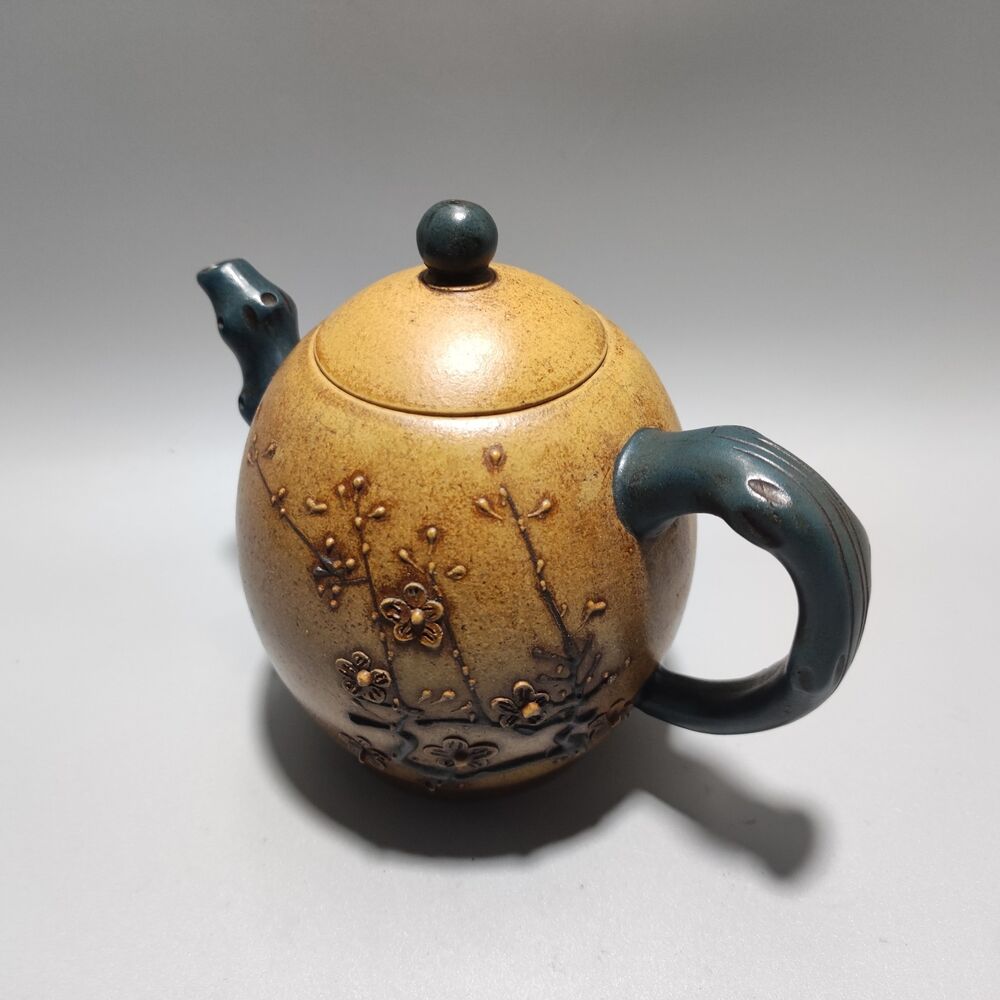 Vintage China Yixing Purple Clay Teapot Zisha Ceremony Fine Plum Blossom Teaware