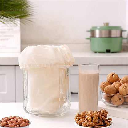 Food Filters Strainers 3Pcs Cotton Nut Milk Bags Reusable Cheese Cloth Straining