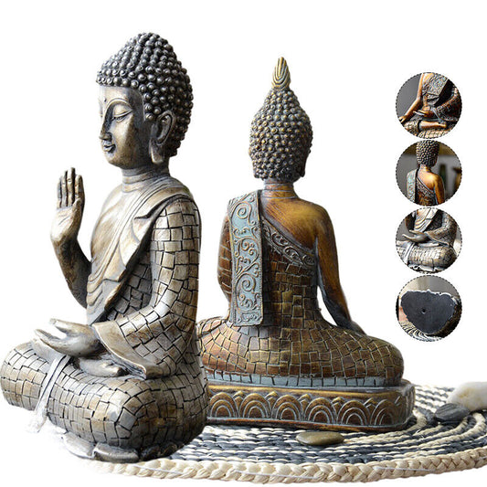Buddha Statues Thailand Sculpture Home Decor Desk Ornaments Vintage Figurine