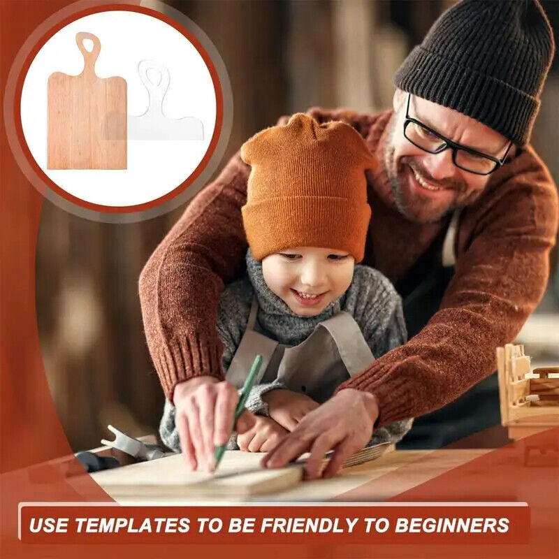 Cutting Board Acrylic Template Clear Router Triangle Straight Curvy DIY Stencils