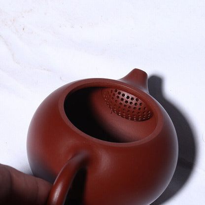 Yixing zisha clay teapot 5oz purple sand Dahongpao handmade Spherical filtration