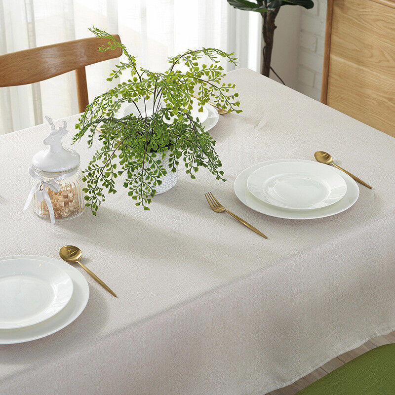 New Solid Oilproof Waterproof Tablecloth Rectangular Tea Table Cloth Home Decor