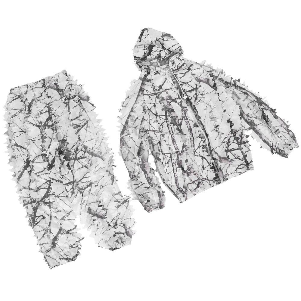 Ghillie Suits Snow Wild Camouflage 3D Leaf Jackets Pants Set Clothes For Hunting