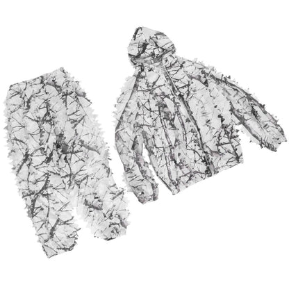 Ghillie Suits Snow Wild Camouflage 3D Leaf Jackets Pants Set Clothes For Hunting