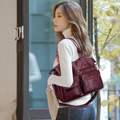 Women's Bag PU Leather Shoulder Bags Women Ladies Handbags