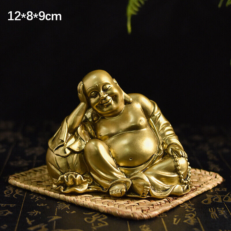 Resin Maitreya Buddha Statue Buddhist Supplies Sculpture Craft Desk Decoration