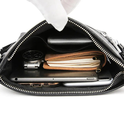 Man Messenger Business Shoulder Bags Cowhide Crossbody Male Men's Handbag