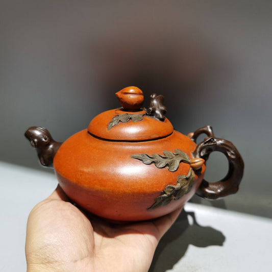 Chinese Yixing Zisha Clay Handmade peach shape Exquisite Teapot 品名：寿桃壶 低款：蒋蓉