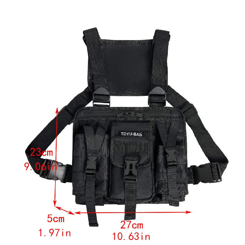 Men Chest Bags Unisex Tactical Vest Backpacks Sport Travel Chest Pack
