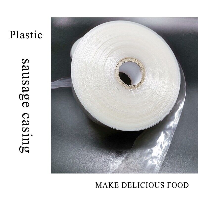 Sausage Casing Food Grade Plastic Inedible Meat Salami Ham Maker Filling 5Mx50mm