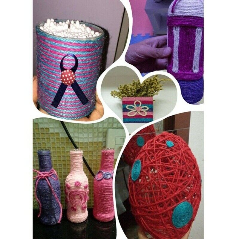 200M 2mm Raffia Paper Cord StrawRope Yarn DIY Crochet Summer Beach Hat Bag Craft