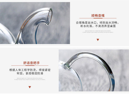 Heat Resistant Glass Teapot Flower Tea Pot with Infuser Tea Leaf Herbal Coffee