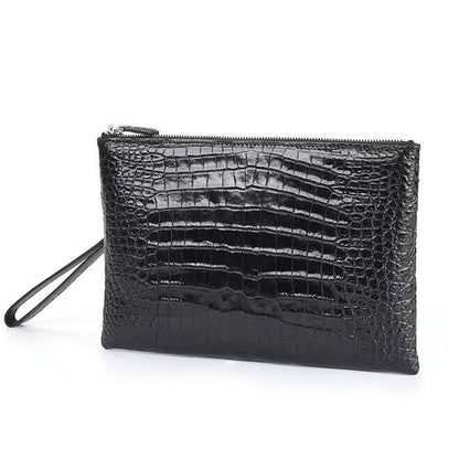 Handcrafted Alligator Crocodile Belly Leather Men's Business Clutch Envelope Bag