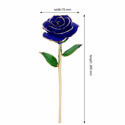 Gold Plated Real Rose 24K Dipped Flower Valentine's Day Love Gift For Her Decor