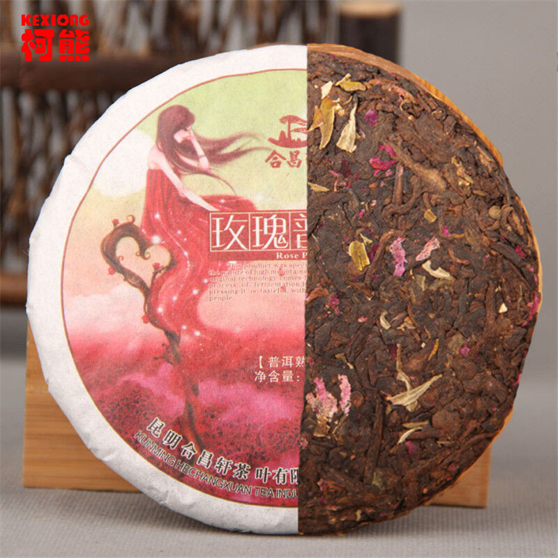 100g Pu-erh tea cooked tea rose flavor tea slimming healthy HelloYoung Black tea