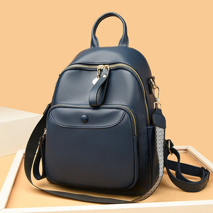 Women's Ladies Leather Backpack Purse Anti-Theft Travel Shoulder Bag Satchel