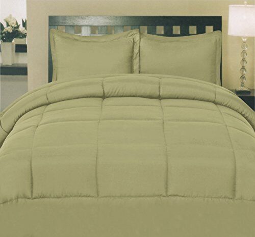 Sweet Home Collection Luxury 5 Piece Bed-in-A-Bag Solid Color King, Sage